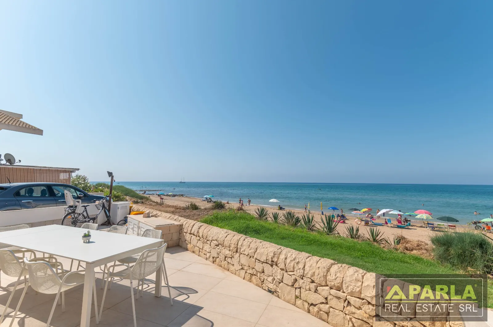 View along the coast from the terrace — Casuzze