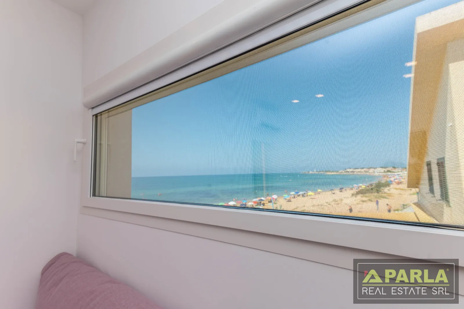 Panoramic window over the sea